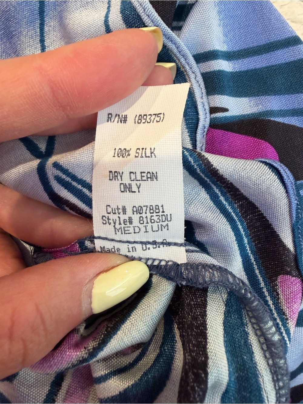 Sky Silk Strapless Evening Top in Purple, Blue and Black - Picture 4 of 4